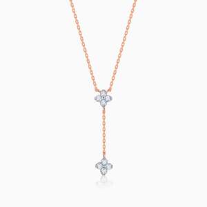 Collier Lariat en or rose avec diamants de laboratoire Collection Amorette - Product Image 3