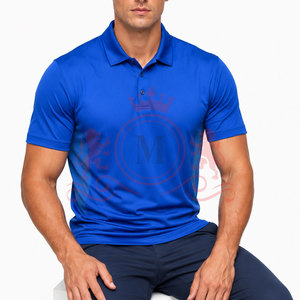 Polo homme bleu à manches courtes, couleur unie, séchage rapide, tricoté, décontracté, en vente en ligne - Product Image 4