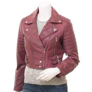 Chaqueta de Cuero para Mujer, Diseño Delgado y Sencillo, Personalizable, Ropa Casual de Invierno, Chaquetas de Cuero Teñidas al por Mayor - Product Image 1