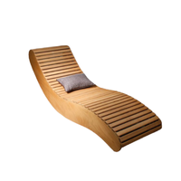 Chaise longue de plage, transat de piscine, lit de jardin, mobilier d'extérieur en bois massif, couleur personnalisée