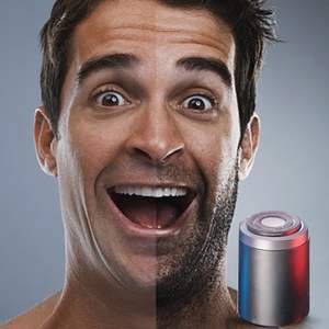 Mini rasoir électrique portable USB rechargeable pour hommes, rasoir rotatif à lame unique IPX7, rasoir de remplacement lavable de qualité allemande - Product Image 1