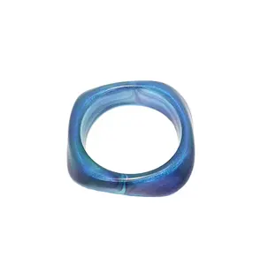 Fancy Resin <b>Bangle</b> Bracelet <b>Jade</b> Emerald Classic Vintage Cute Square Shape Unisex Fashion <b>Bangle</b> Green Stone Jewelry for Woman - Product Image 3