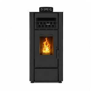 Poêle à granulés de bois autoportant avec foyer, fenêtre de visualisation frontale, commande tactile, design moderne en fonte, chauffage intérieur, garantie 5 ans - Product Image 6