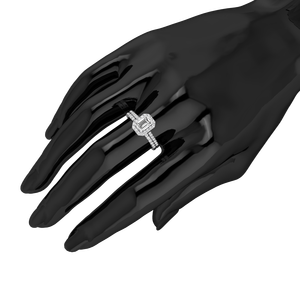 Anillo de Bodas de Oro Amarillo Blanco de 9 Quilates para Mujer, Corte Esmeralda, 0.98 Quilates, Claridad VS, Color EF, Diamante Cultivado en Laboratorio, Joyería IGI - Product Image 5