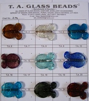 Assortiment de perles de verre en feuille d'argent de couleurs rouge avec perles de verre Murano Lampwork Strands Mixed Shapes Sizes & Multicolor