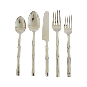 Juego de cubiertos de acero inoxidable con mango de corte de pez, conjunto de cubiertos plateados - Product Image 5