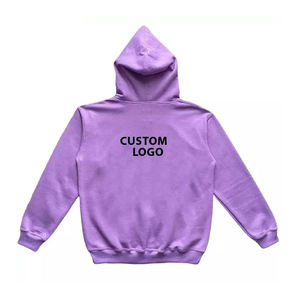 High Quality Men 100% Cotton 320 GSM Heavy Thermal Pullover Hoodie Custom Logo printing Oversized Winter Hoodies for men - Product Image 4