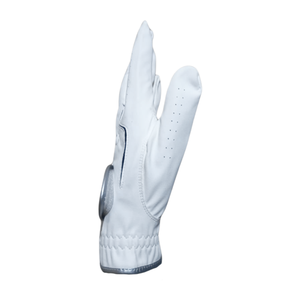 White Silver Sheepskin Golf Glove Full Finger Breathable Lightweight Left Hand Adjustable Wrist Strap for Sports - Product Image 3