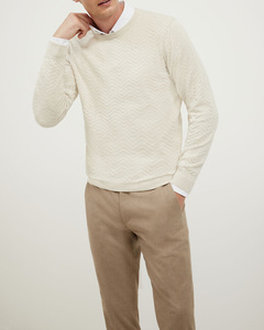 Sweat-shirt en maille confortable et moderne à col rond de qualité supérieure pour hommes, élégant, respirant et léger - Product Image 1