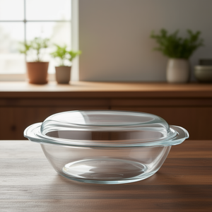 Tazón de Vidrio BOHEMIA CRISTAL con Tapa Plana Ovalada - Product Image 3