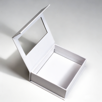 Boîte d'emballage à fenêtre personnalisée avec logo personnalisé pour palette d'ombres à paupières