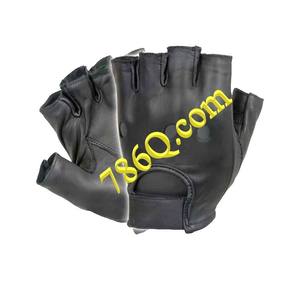 Premium 1/2 Finger <b>Driving</b> <b>Gloves</b> <b>for</b> <b>Men</b> Leather Motorcycle Hand Safety <b>Gloves</b> - Product Image 1