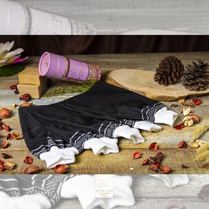 Para Ayseliza seda turco Hammam Kessa suave vegano negro exfoliante guante de baño limpiador de piel profunda para cepillos de baño esponjas - Product Image 2