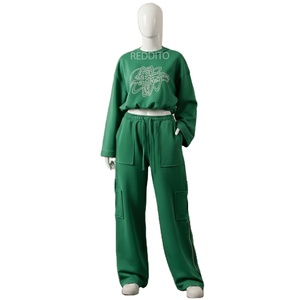 Conjunto Deportivo Personalizado de Alta Calidad, Pantalones Deportivos con Corte Acampanado, Sudadera con Capucha para Mujer, Pantalones de Felpa, Trajes Deportivos Lisos para Chicas, Tallas Grandes 2 - Product Image 1