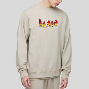 เสื้อสเวตเชิ้ตผู้ชายทรงหลวม สไตล์ลำลอง คุณภาพสูง ผ้าฝ้าย 100% ลายเรียบ แขนยาว สำหรับผู้ชาย - Product Image 2