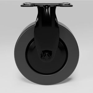 Set 04 swivel casters 5 inch with and without break high capacity <b>black</b> and <b>white</b> color <b>2</b> years warranty - Product Image 3
