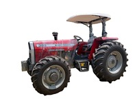 Tracteur agricole Massey Ferguson MF 385 4x4, 85 CV, embrayage à double étage, direction hydrostatique, transmission par engrenages, cabine, moteur