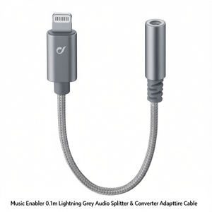 Câble adaptateur et convertisseur audio Lightning Grey Music Enabler 0,1 m - Product Image 2
