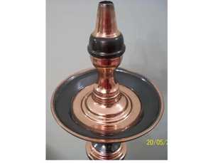 Chicha Farida de luxe, mini, type courbé, en laiton laqué oxydé, avec gravure à la main de style pharaonique - Product Image 6