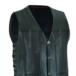 Chaleco de cuero informal para hombre, impermeable, transpirable, de secado rápido, logotipo impreso personalizado, prendas de vestir exteriores de invierno, precio muy bajo - Product Image 3