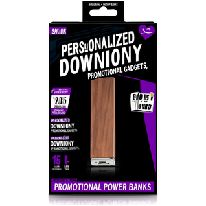 Power Bank in Legno Personalizzato Downey, Gadget Promozionali - Product Image 2