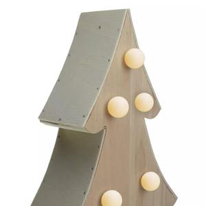 Sapin de Noël en bois fabriqué à la main avec des points Décor de fête pour les célébrations saisonnières Centre de table de vacances - Product Image 4