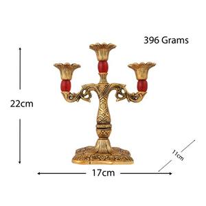 Portavelas de luz de té, candelabro de plata antigua para decoración de boda, candelabro de metal animal, decoración antigua - Product Image 2