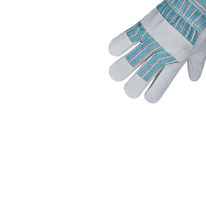 Precio barato Material de cuero partido hecho guantes de trabajo construcción mano proteger seguridad espalda punteada algodón tejido guantes de trabajo - Product Image 5