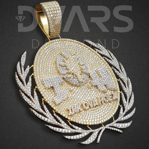 Collar con Colgante de Hip Hop Estilo Vintage Personalizado con Ojos de Hombre de Hielo, Chapado en Oro, Plata de Ley 925, Diamante Cultivado en Laboratorio - Product Image 4