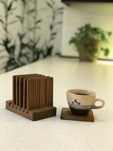 Sous-verre rond en bois avec support pour la cuisine et la vaisselle, dernier modèle attrayant, exporté en gros - Product Image 2