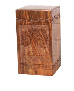 Urnas de madera hechas a mano para cremación, urnas funerarias decorativas para hombre y mujer a bajo precio - Product Image 2