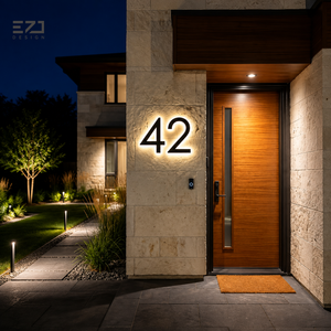 Números <span class=keywords><strong>de</strong></span> Casa Modernos con Retroiluminación LED EZD, Acero Inoxidable 304, Impermeables, Letrero <span class=keywords><strong>de</strong></span> Dirección Personalizado <span class=keywords><strong>para</strong></span> Decoración <span class=keywords><strong>de</strong></span> Puerta <span class=keywords><strong>de</strong></span> Casa o Villa - Product Image 3