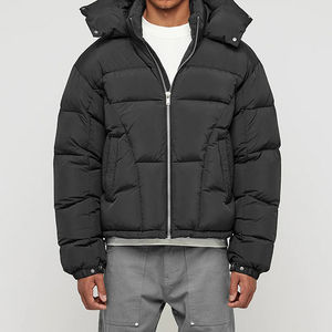 Chaqueta acolchada para hombre, diseño de sublimación personalizado, abrigo de plumón de pato blanco, chaqueta de plumón holgada de gran tamaño para invierno, OEM - Product Image 1