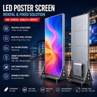 Pantalla LED para Exteriores TOPvision P2.5, Señalización Digital con Espejo, IP65, Soporte Móvil para Tiendas Minoristas, Centros Comerciales, Negocios de Autoservicio