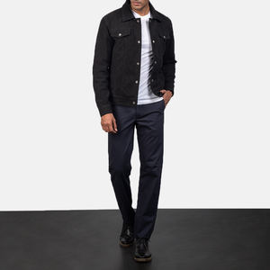 Chaqueta Formal de Cuero Gamuza Natural - Alta Calidad, Impermeable y Ecológica, Textura Refinada - Product Image 6