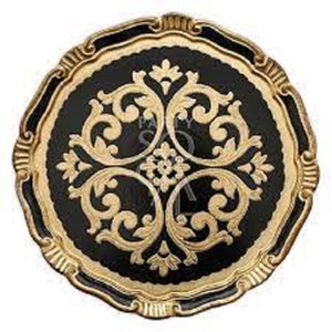 Placa de cargador de metal de diseño personalizado para servir alimentos exportador al por mayor Placa de cargador de metal hecha a mano de diseñador único - Product Image 3
