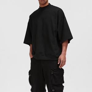 T-shirts en coton épais Boxy Fit T-shirt en polaire Boxy surdimensionné à épaules tombantes - Product Image 2