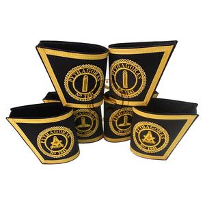 Robe complète Gantelets Poignets District provincial Tissu Broderie dorée à vendre Manchettes de gantelet maçonniques Broderie artisanale - Product Image 4