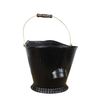 Seau à charbon en cuivre antique, pour la maison et le jardin, de haute qualité, décoratif, de forme ronde, en métal, en fer, seau à charbon, seau à charbon