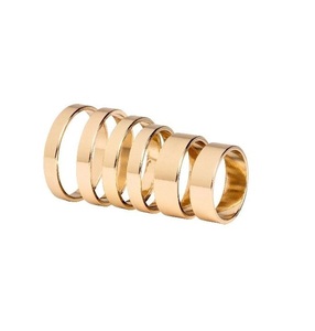 Bracelets simples en acier inoxydable plaqué or, décorations de banquet de mariage haut de gamme, rond de serviette, rond de serviette de haute qualité - Product Image 5