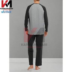 Ensemble pyjama 2 pièces pour homme, chemise à manches longues et col rond, pantalon de détente en flanelle douce, vêtements de nuit confortables, ensemble de vêtements de détente pour homme - Product Image 5