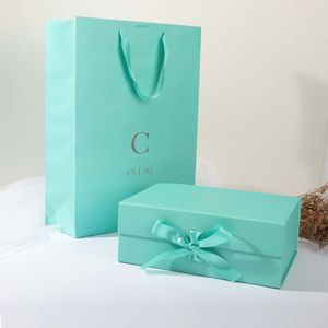 ชุดบรรจุภัณฑ์ของขวัญแบบพับได้เคลือบเงาสุดหรูกล่องกระดาษฟอยล์เคลือบเงาเคลือบเงาแบบหรูหรา - Product Image 1