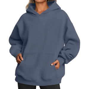 Top Qualité Surdimensionné Élégant Femmes Hoodies En Gros Prix Drop Épaule Nouveau Design Femmes Hoodies Couleur Unie Femmes Hoodies - Product Image 5