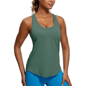 Camisetas sin mangas de entrenamiento para mujer Active Athletic Gym Workout Tank Top Running Ejercicio Yoga Regular Fit Racerback Tank Top - Product Image 4