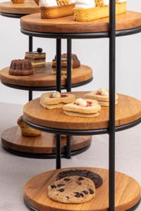<b>Wood</b> and Resin <b>Cake</b> <b>Stand</b> Elegant Decorative Dessert <b>Stand</b> for Wedding Birthday Party and Modern Home Kitchen Use From India - Product Image 4