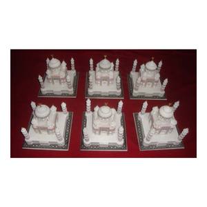 Tajmahal en marbre blanc pur Makrana célèbre de l'Inde pour la décoration de la maison et les cadeaux de mariage - Product Image 1