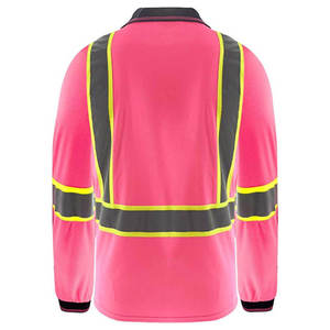 2025 Hi Vis logotipo personalizado trabajo seguridad Polo camiseta hombres más vendidos ropa de trabajo al aire libre Polos reflectante seguridad uniforme Polo camisetas - Product Image 5
