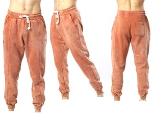 MONO RIDERS Custom Logo 100% Cotton Oxford Men's Tapered Active Joggers 4-Way Stretch <b>Drawstring</b> Fleece Lining Gym <b>Trousers</b> - Product Image 6