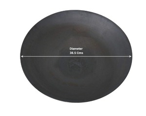 Garden Fit Pit Cast Iron <b>Large</b> Kadai Bowl With Tripod Stand Black Coated Farmhouse BBQ Party Rustic Fire Pit Garden Accessories - Product Image 4