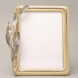 Marco de Fotos Decorativo Hecho a Mano para Decoración de Mesa, Diseño de Hojas, Acabado Dorado de Lujo - Product Image 2